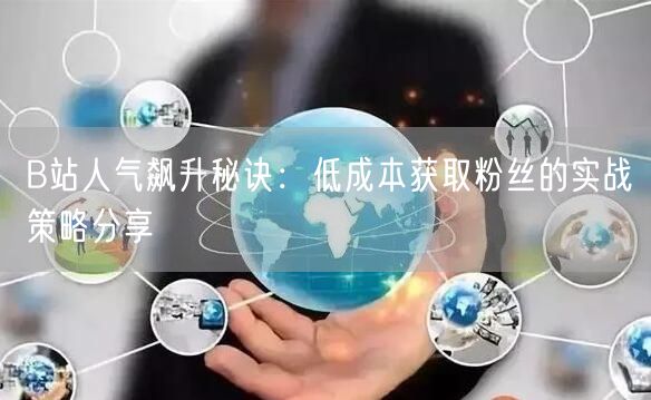 B站人气飙升秘诀：低成本获取粉丝的实战策略分享