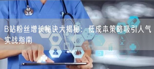 B站粉丝增长秘诀大揭秘：低成本策略吸引人气实战指南