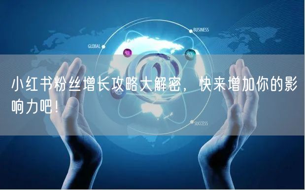 小红书粉丝增长攻略大解密，快来增加你的影响力吧！