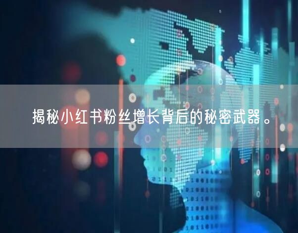 揭秘小红书粉丝增长背后的秘密武器。