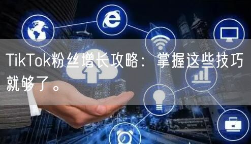 TikTok粉丝增长攻略：掌握这些技巧就够了。
