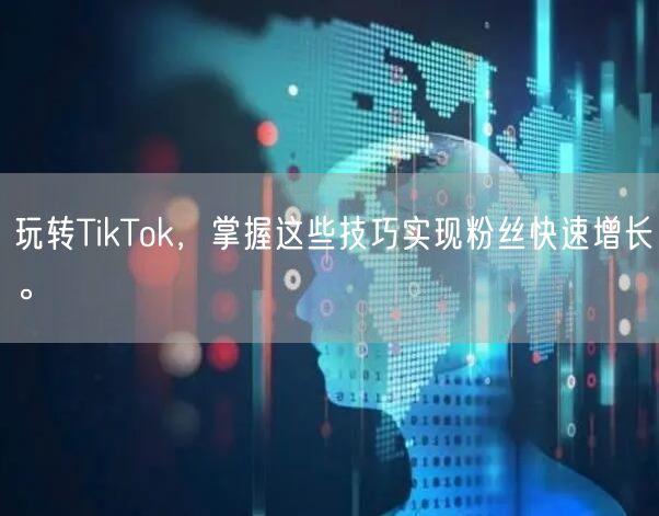 玩转TikTok，掌握这些技巧实现粉丝快速增长。