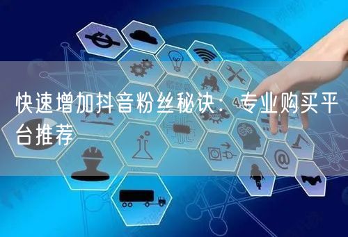 快速增加抖音粉丝秘诀：专业购买平台推荐