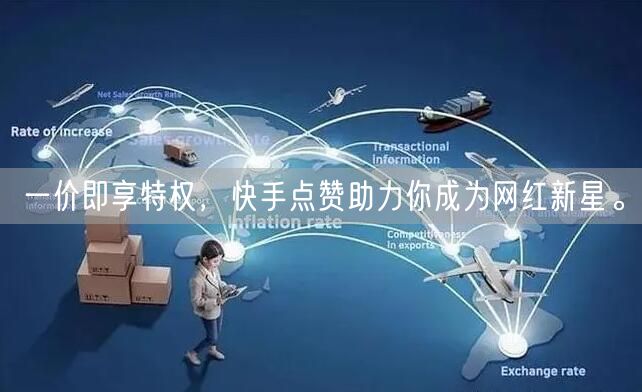 一价即享特权，快手点赞助力你成为网红新星。