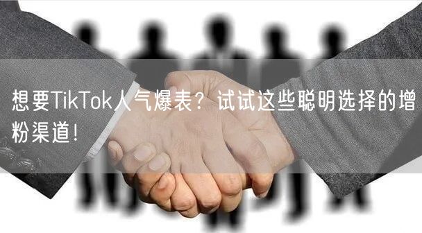 想要TikTok人气爆表？试试这些聪明选择的增粉渠道！