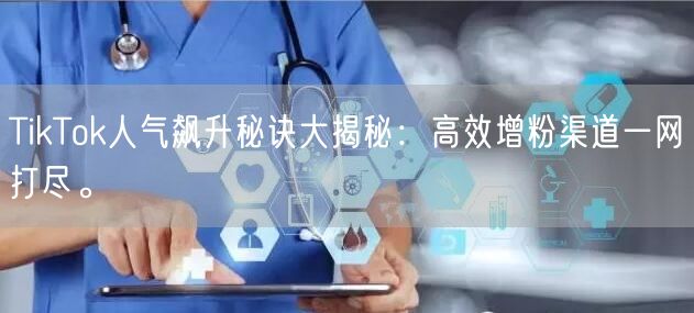 TikTok人气飙升秘诀大揭秘：高效增粉渠道一网打尽。