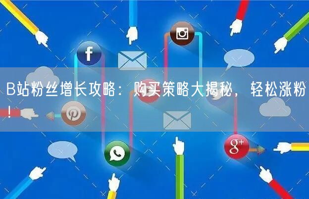 B站粉丝增长攻略：购买策略大揭秘，轻松涨粉！