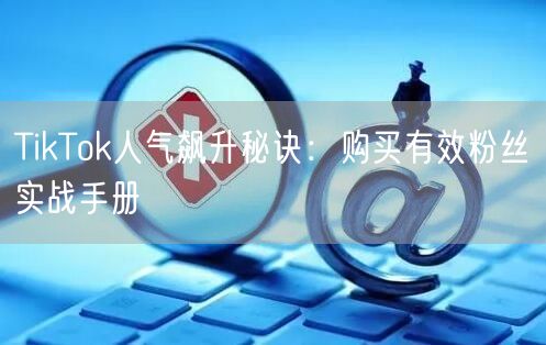TikTok人气飙升秘诀：购买有效粉丝实战手册
