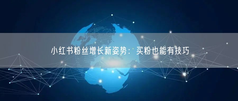 小红书粉丝增长新姿势：买粉也能有技巧