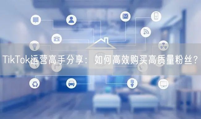 TikTok运营高手分享：如何高效购买高质量粉丝？