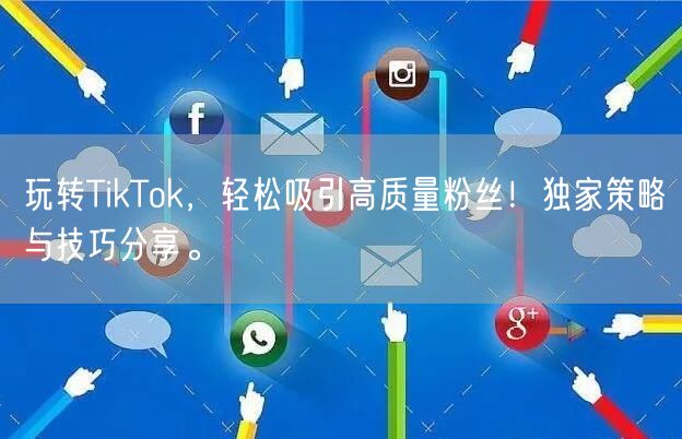 玩转TikTok，轻松吸引高质量粉丝！独家策略与技巧分享。