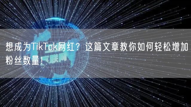 想成为TikTok网红？这篇文章教你如何轻松增加粉丝数量！