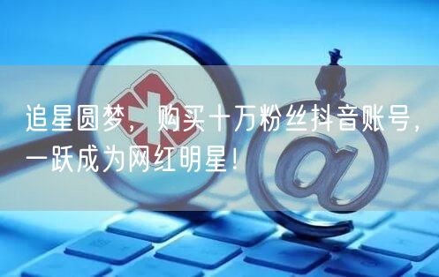 追星圆梦，购买十万粉丝抖音账号，一跃成为网红明星！