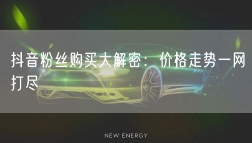 抖音粉丝购买大解密：价格走势一网打尽