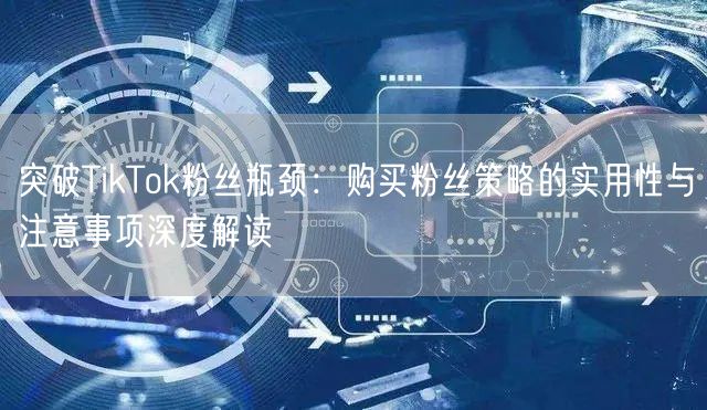 突破TikTok粉丝瓶颈：购买粉丝策略的实用性与注意事项深度解读