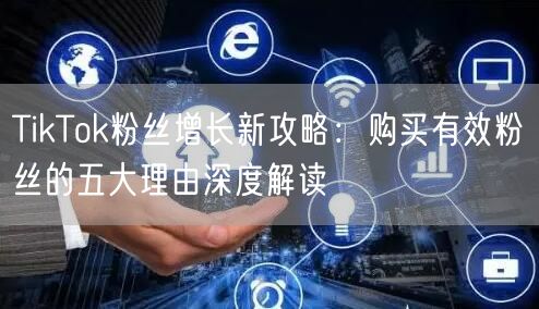 TikTok粉丝增长新攻略：购买有效粉丝的五大理由深度解读