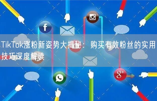 TikTok涨粉新姿势大揭秘：购买有效粉丝的实用技巧深度解读