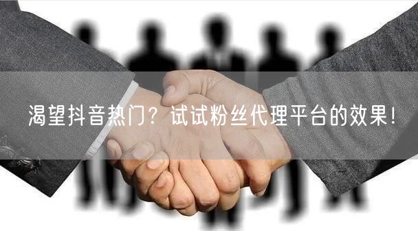 渴望抖音热门？试试粉丝代理平台的效果！