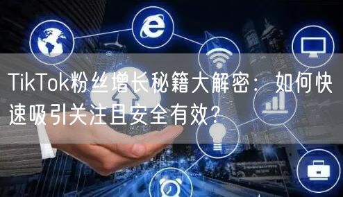 TikTok粉丝增长秘籍大解密：如何快速吸引关注且安全有效？