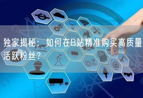 独家揭秘：如何在B站精准购买高质量活跃粉丝？