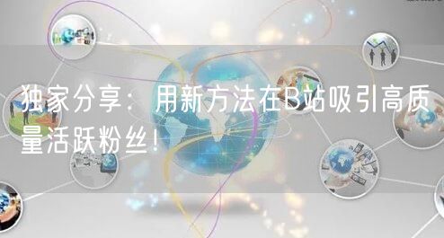 独家分享：用新方法在B站吸引高质量活跃粉丝！
