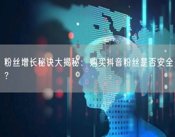 粉丝增长秘诀大揭秘：购买抖音粉丝是否安全？