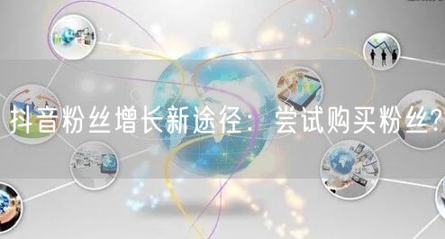 抖音粉丝增长新途径：尝试购买粉丝?