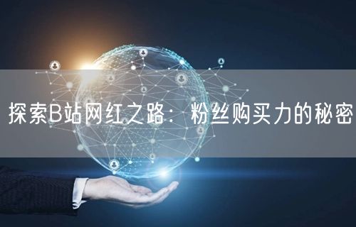 探索B站网红之路：粉丝购买力的秘密