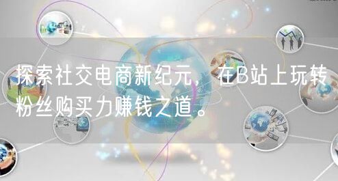 探索社交电商新纪元，在B站上玩转粉丝购买力赚钱之道。