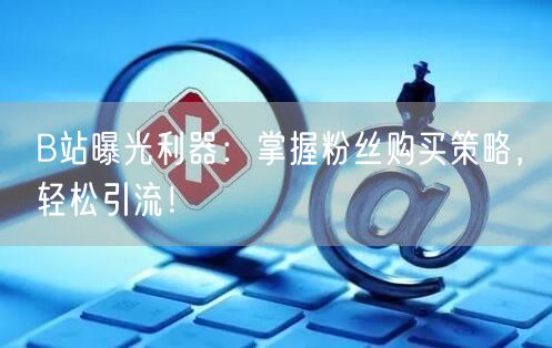 B站曝光利器：掌握粉丝购买策略，轻松引流！