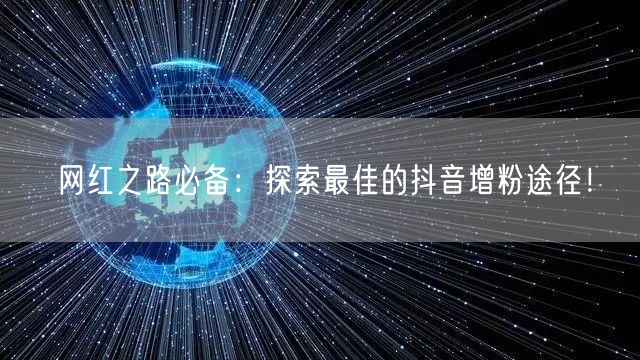 网红之路必备：探索最佳的抖音增粉途径！