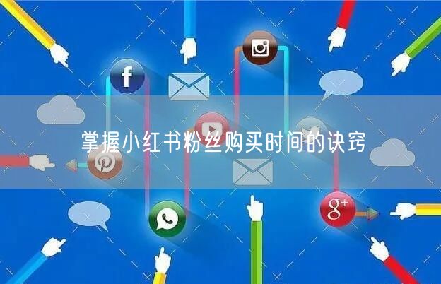 掌握小红书粉丝购买时间的诀窍