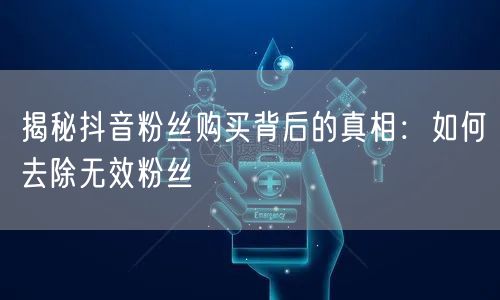揭秘抖音粉丝购买背后的真相：如何去除无效粉丝