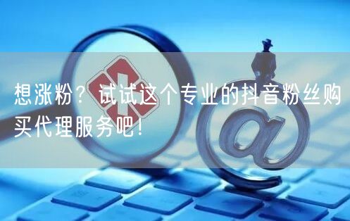 想涨粉？试试这个专业的抖音粉丝购买代理服务吧！