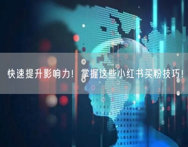 快速提升影响力！掌握这些小红书买粉技巧！