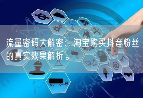 流量密码大解密：淘宝购买抖音粉丝的真实效果解析。