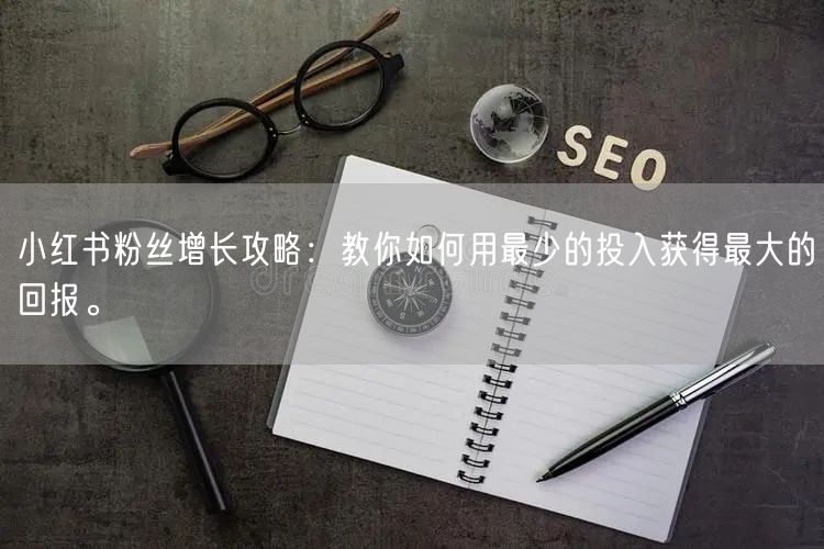 小红书粉丝增长攻略：教你如何用最少的投入获得最大的回报。