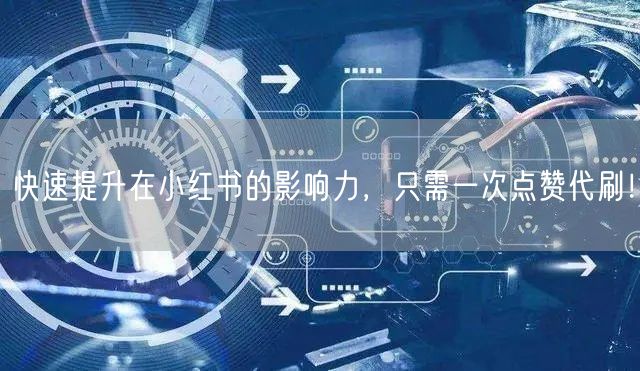 快速提升在小红书的影响力，只需一次点赞代刷！