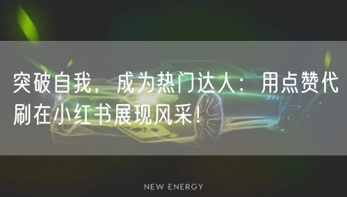 突破自我，成为热门达人：用点赞代刷在小红书展现风采！