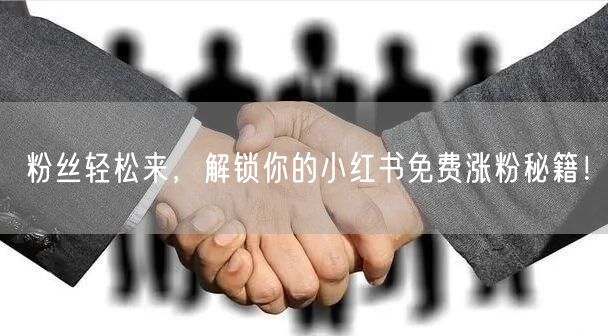 粉丝轻松来，解锁你的小红书免费涨粉秘籍！