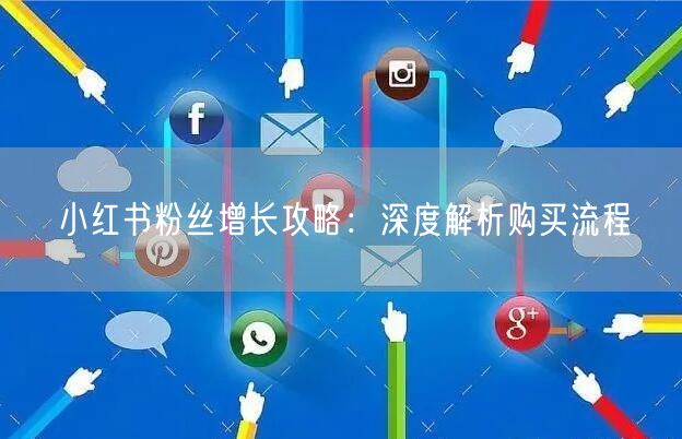 小红书粉丝增长攻略：深度解析购买流程