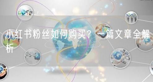小红书粉丝如何购买？一篇文章全解析