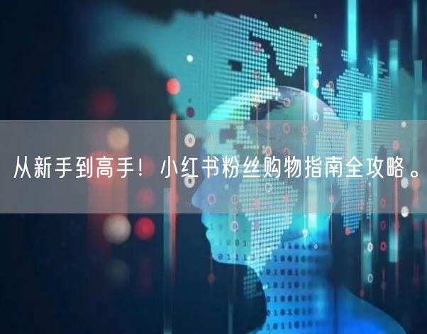 从新手到高手！小红书粉丝购物指南全攻略。