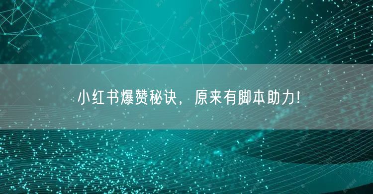 小红书爆赞秘诀，原来有脚本助力！