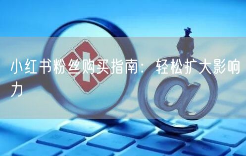 小红书粉丝购买指南：轻松扩大影响力