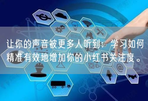 让你的声音被更多人听到：学习如何精准有效地增加你的小红书关注度。