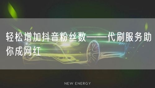 轻松增加抖音粉丝数——代刷服务助你成网红